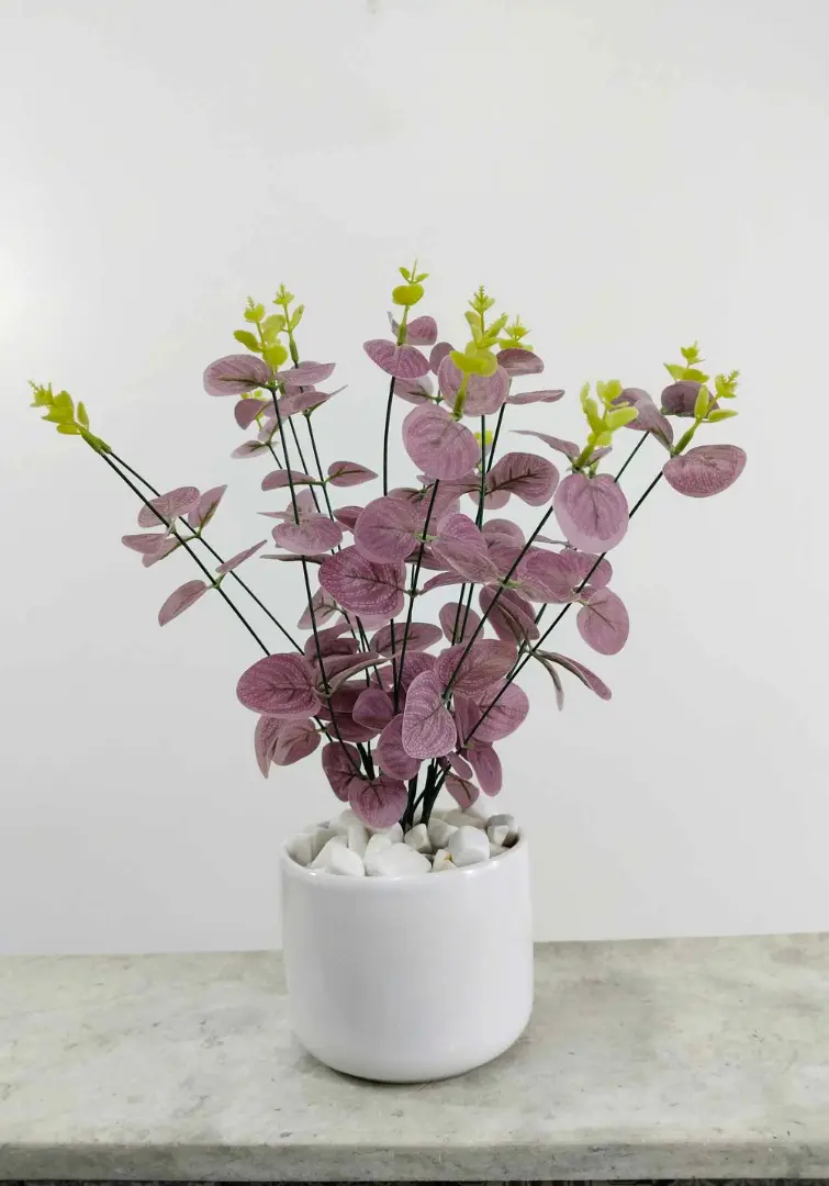 Feuilles d'eucalyptus artificielles Avec Pot En Céramique RF507