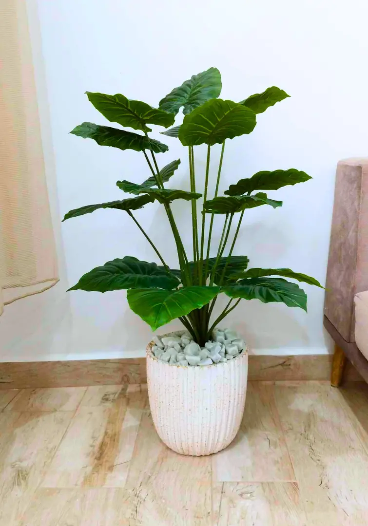 Plante artificielle Alocasia Avec Pot En Céramique G31