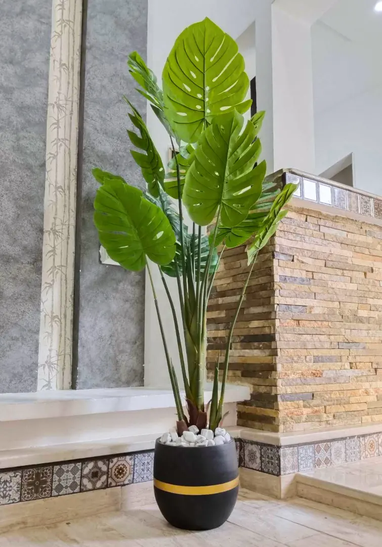 Plante Artificielle Monstera Dans Un Pot En Céramique X134