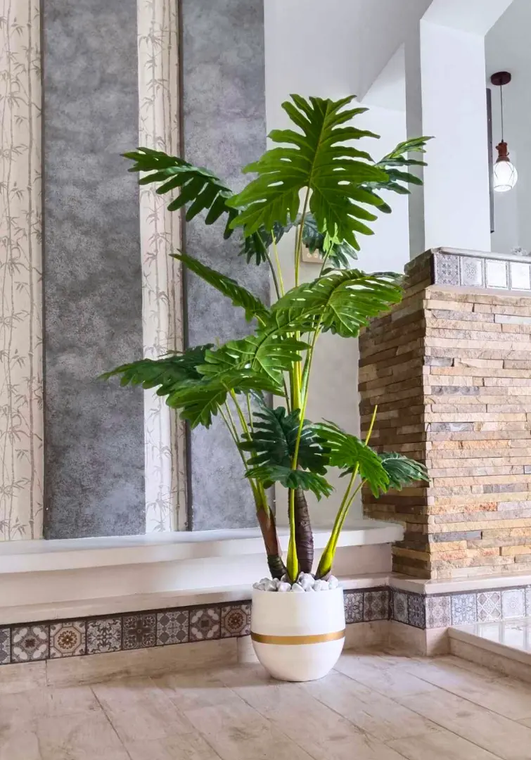 Plante Monstera Artificielle Dans Un Pot En Céramique X165
