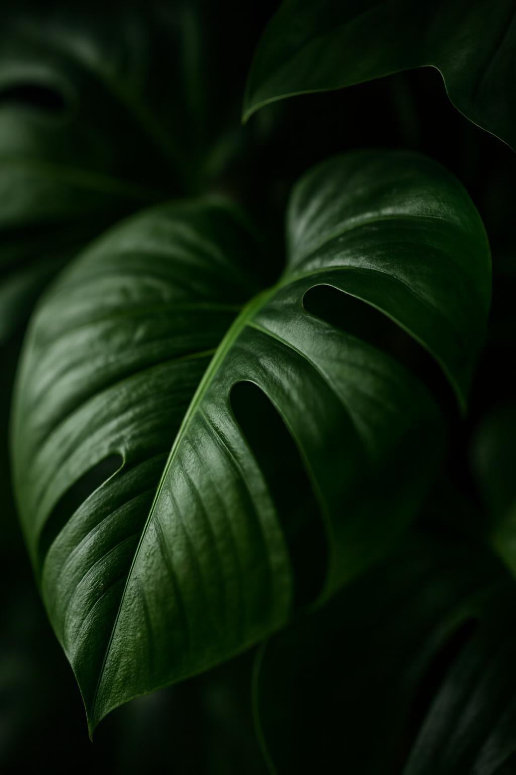 Monstera Artificielle  Avec Grand Pot en Céramique et Support en Bois