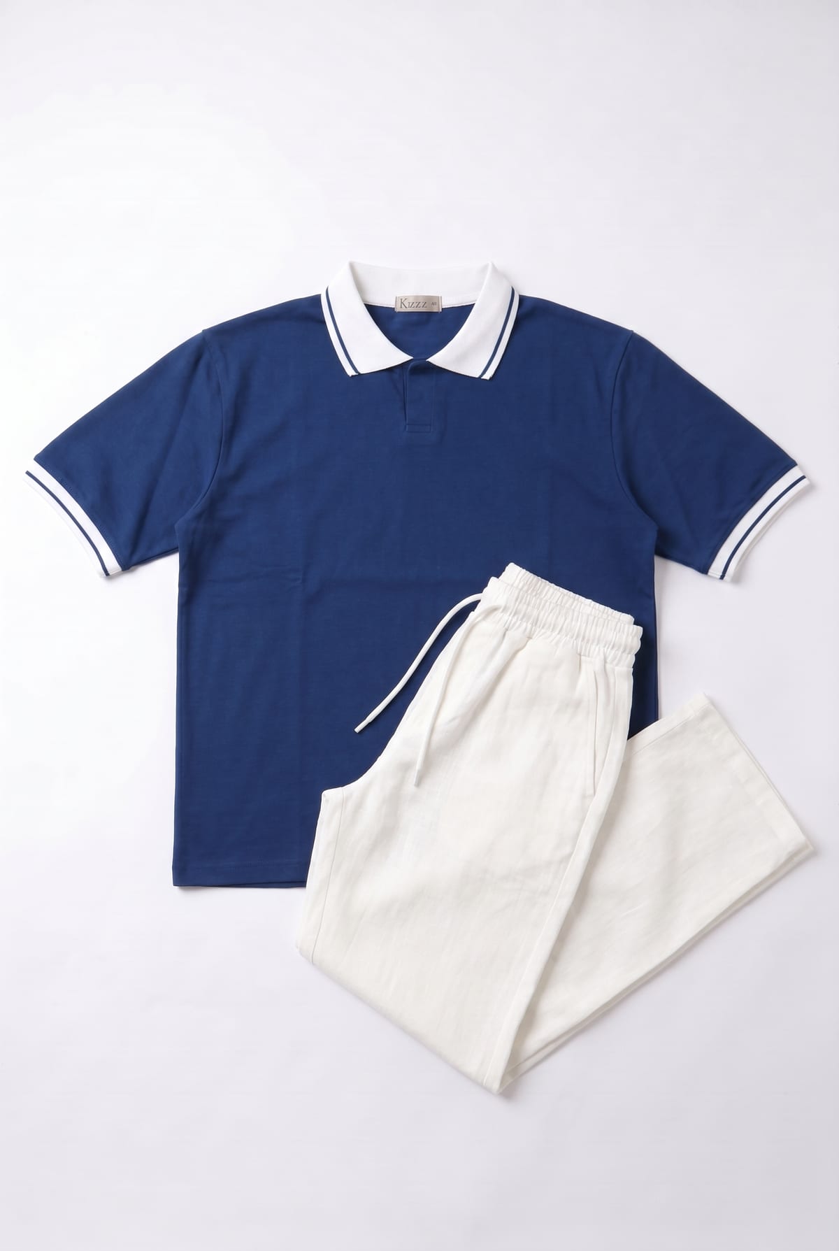 Set Polo + Panta Line Blanc