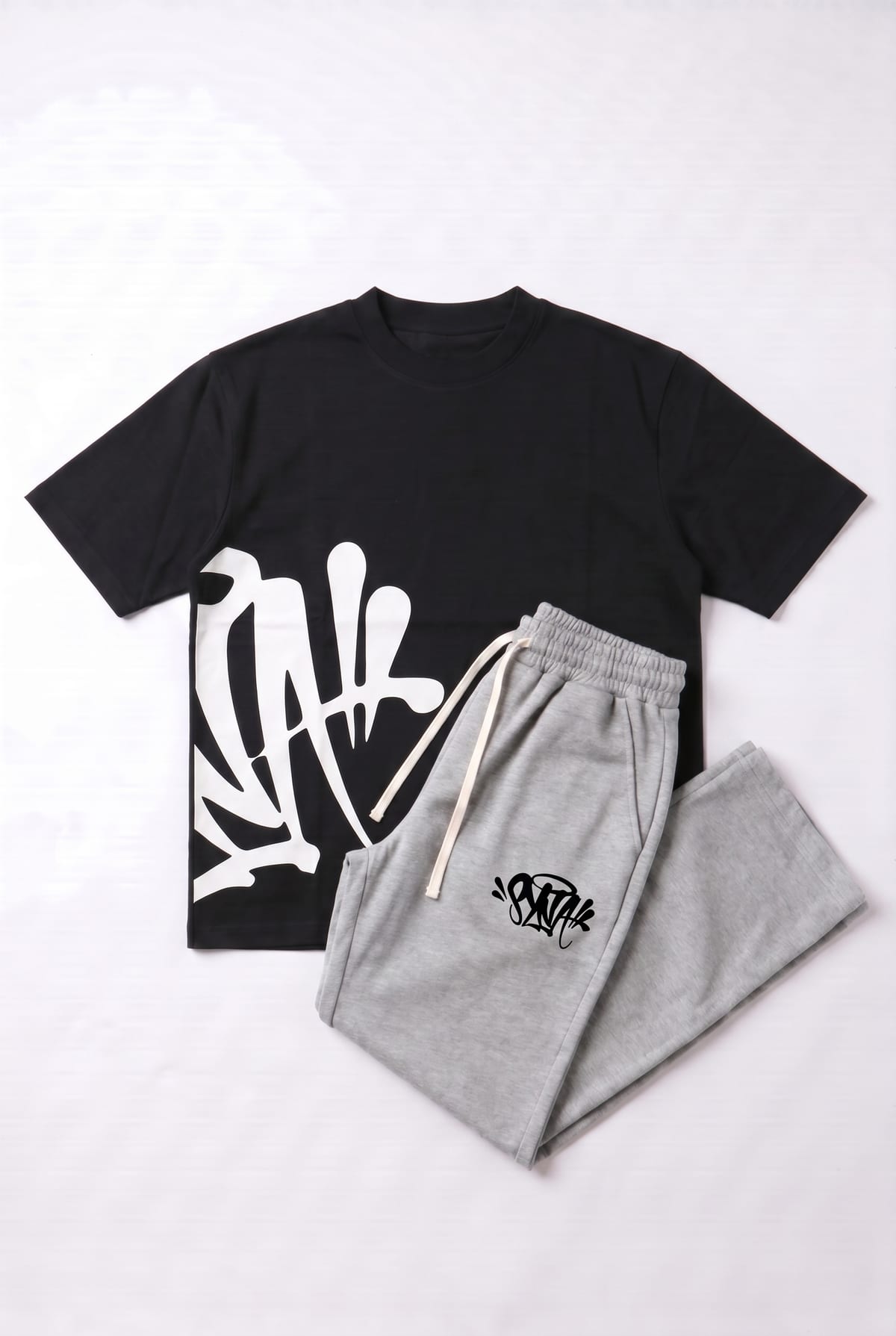 Set T-Shirt Imprimé + Baggy Pants